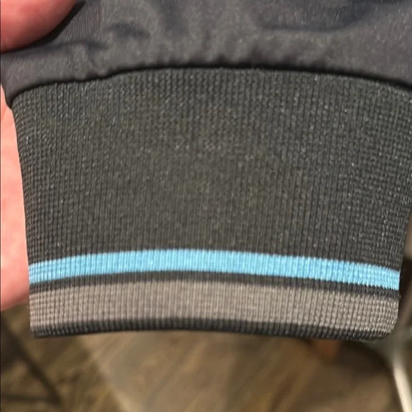 Men's Black Travis Mathew Zip-Up Jacket with Blue Trim - Picture 4 of 6